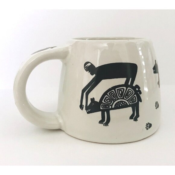 1998 Treasure Chest New Mexico Ceramic Mug Southwest Animals Dancing Vintage - Picture 2 of 11